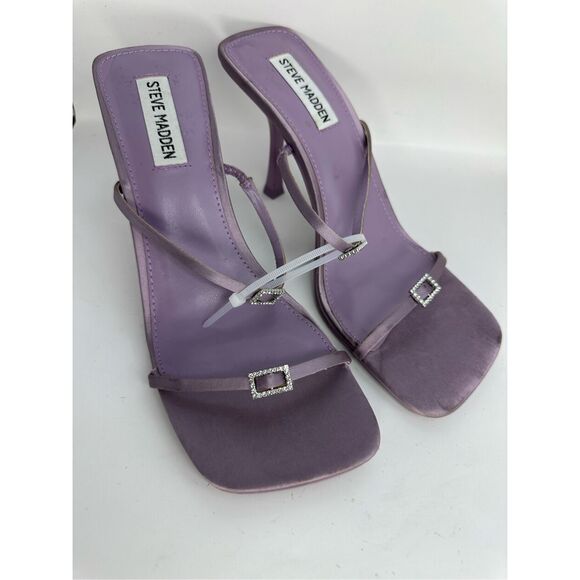 Steve Madden Women's Purple Aislinn Jewel Heel Sandals Size 8.5 - Picture 6 of 6